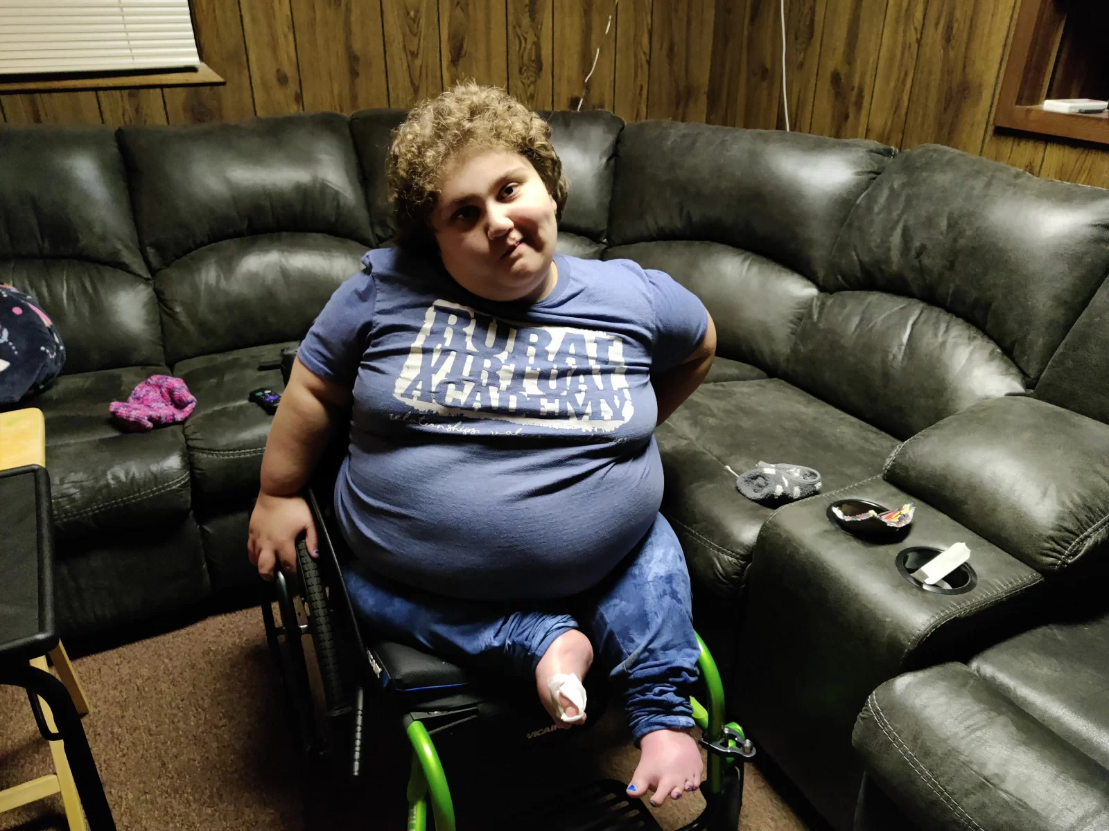 My tipped wheelchair