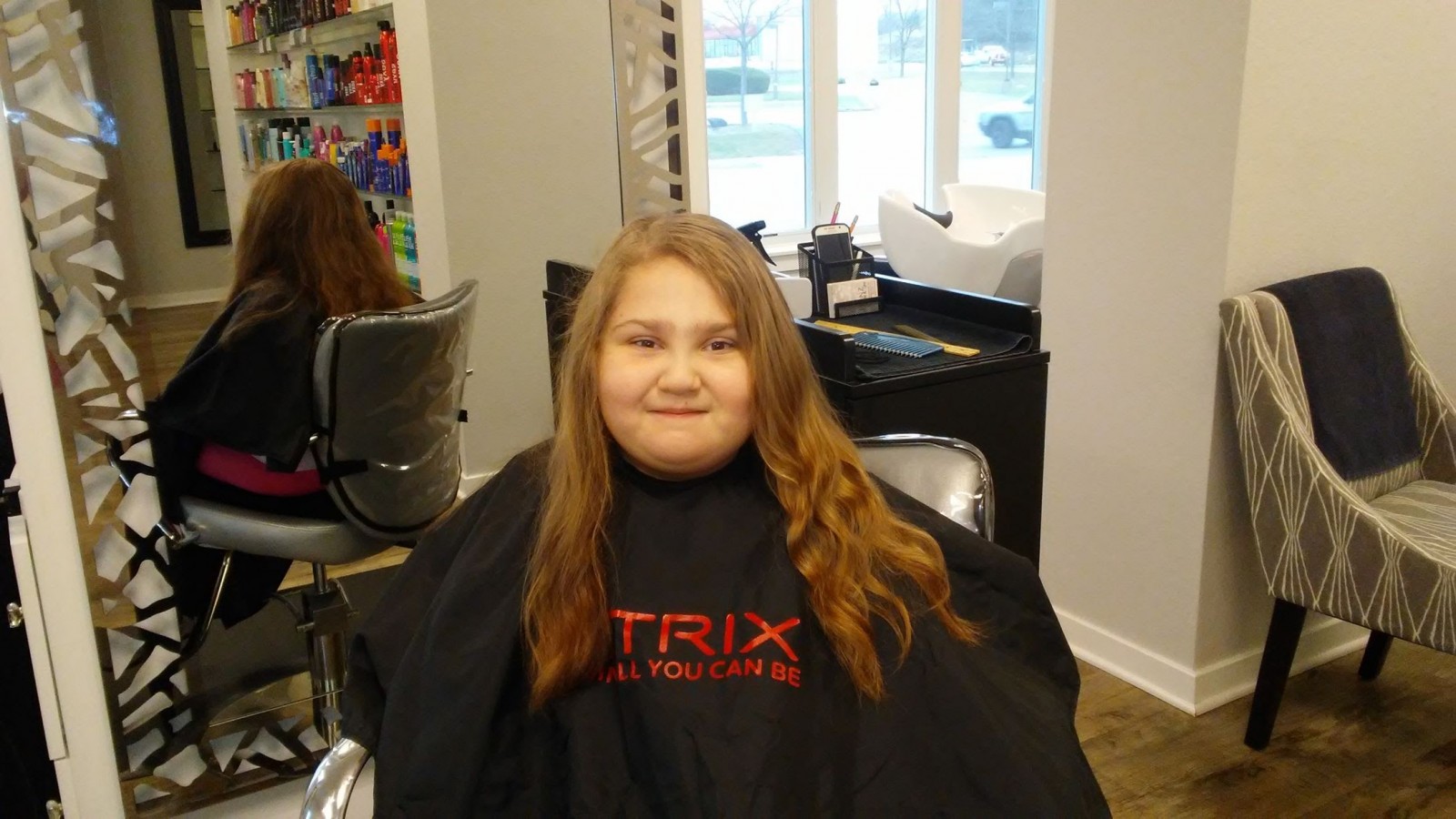 Donating her hair