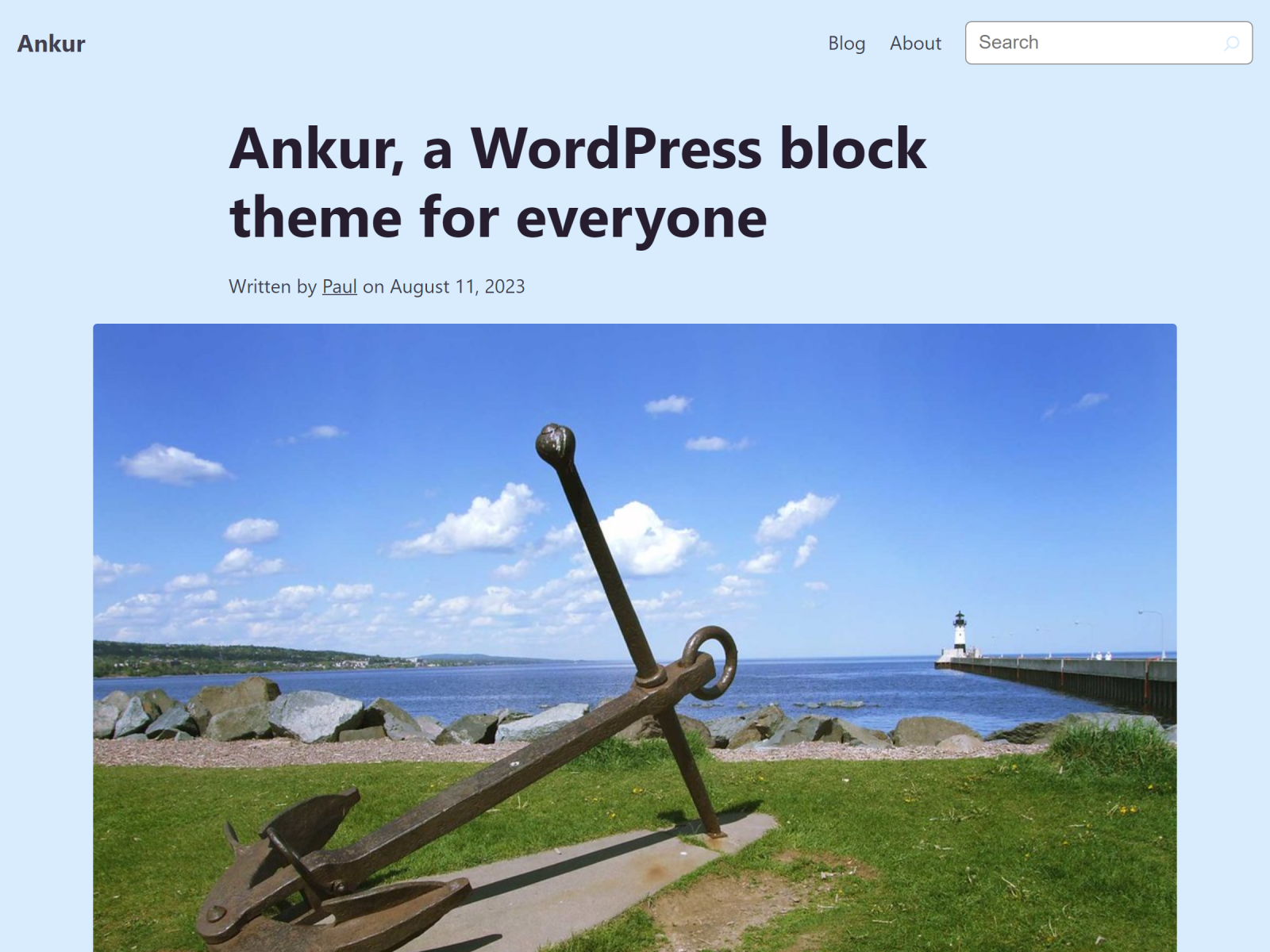 Ankur, a WordPress block theme for everyone